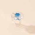 Shangjie oem anillos ins mode simple anneaux acryliques bijoux femmes transparent cercle rond anneau anneau de fleur